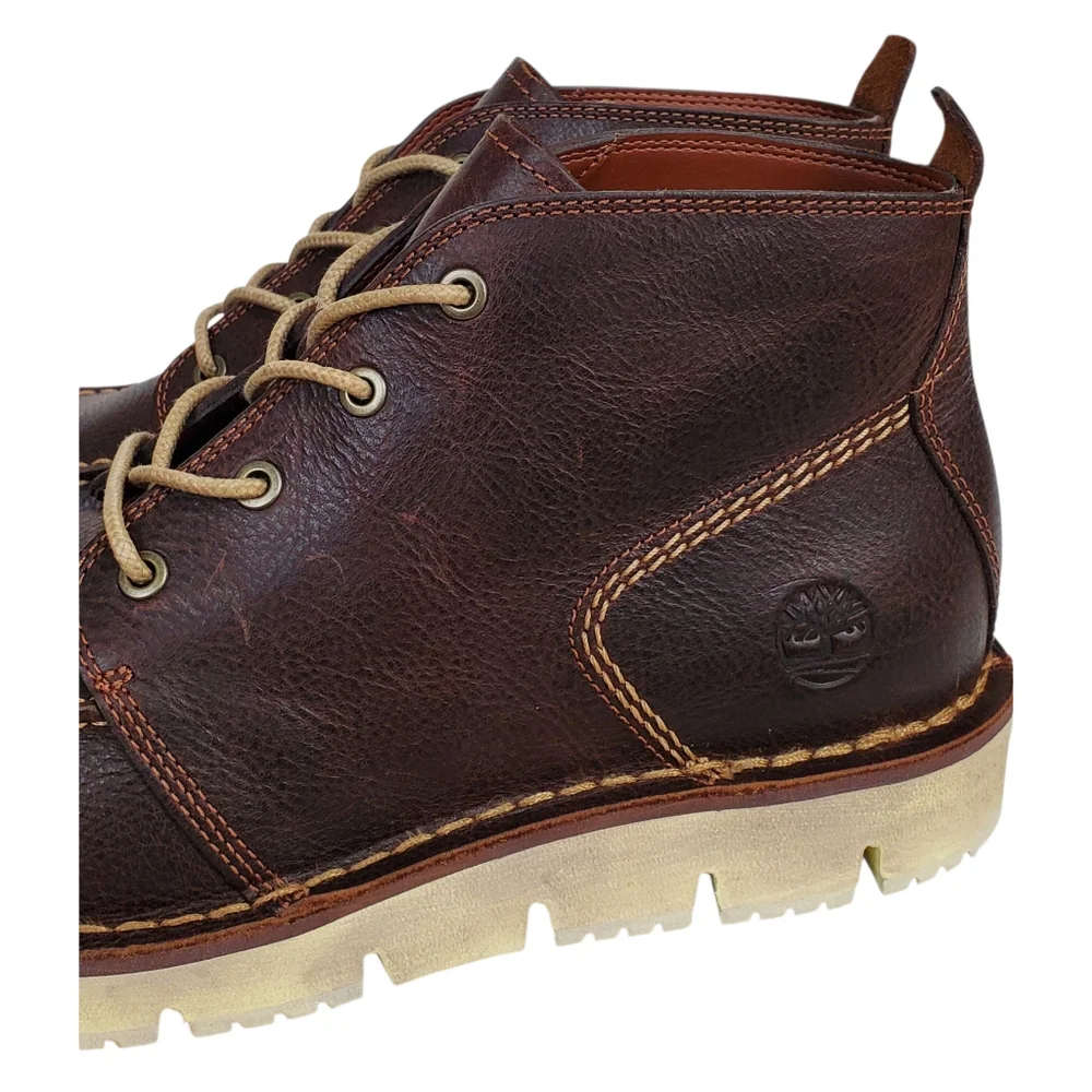 New Timberland mens westmore lace up leather chukka boots brown preppy academia